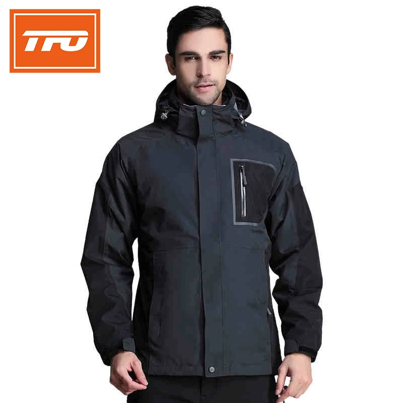TFO Hiking Camping Jacket Men 3 in 1 Windstopper Waterpoof