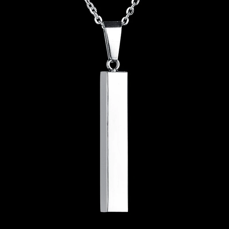 Nextvance заказное квадратное ожерелье с подвеской-полоской, выгравированное имя, ожерелье для женщин и мужчин, персонализированный подарок, геометрическое ювелирное изделие