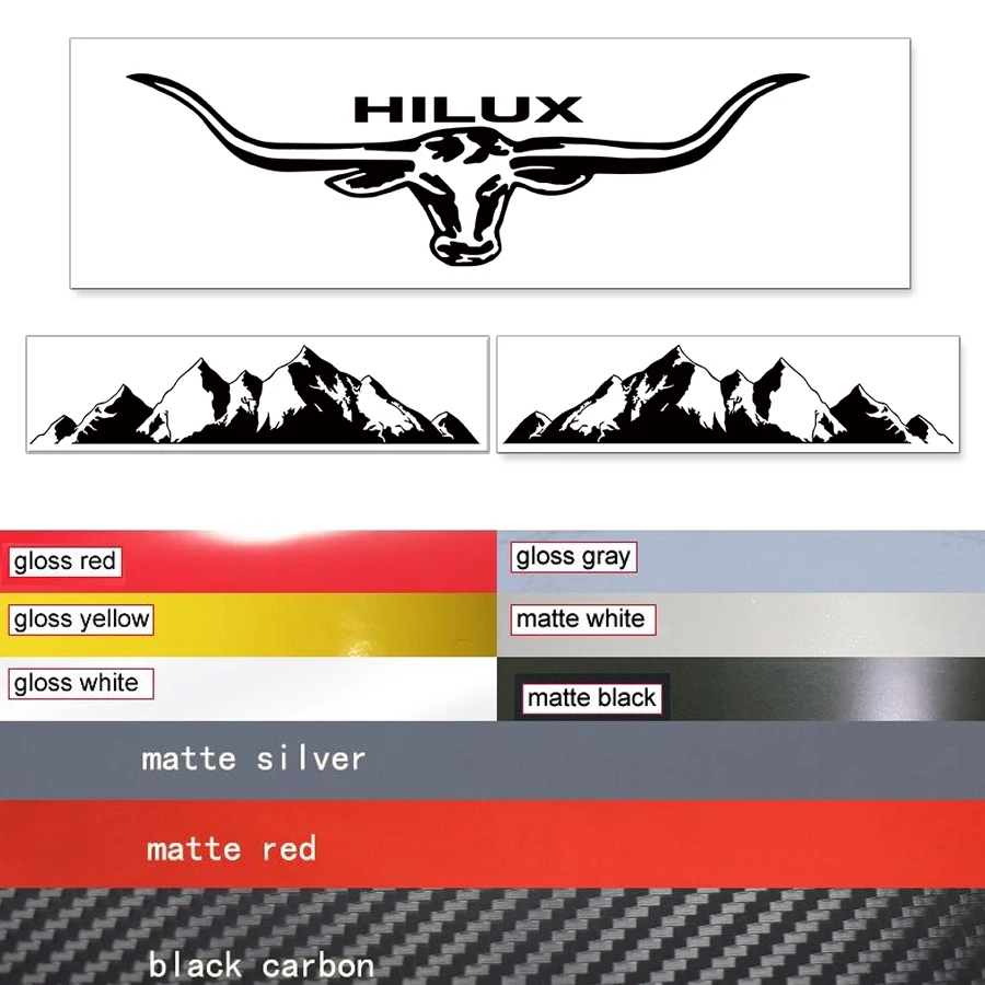 Best Chance car decal Bezel Vinyl Car Wrap Number Decals Sticker on Car for Toyota HILUX