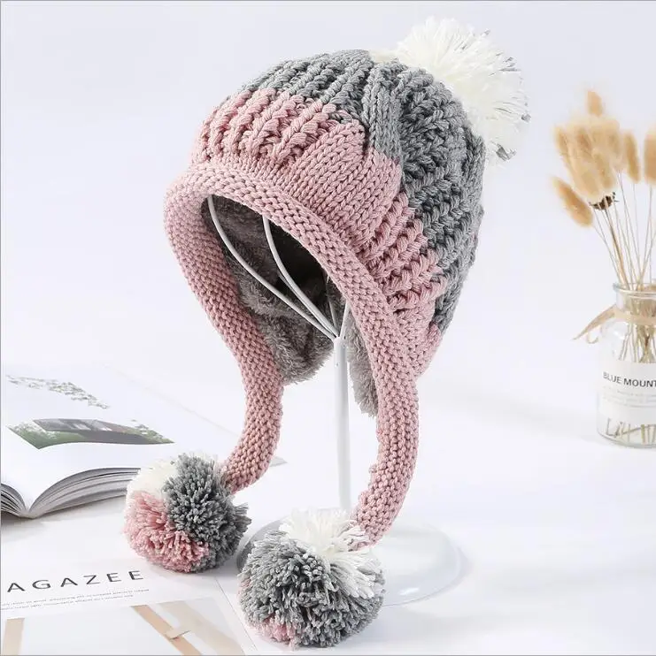 OZyc добавить волосы утолщение Skullies & вязаные шапочки шерстяные шапки женские