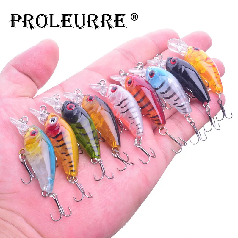 

Proleurre 4.5cm 3.5g Crankabit Fishing Lure Artificial Crank Bait Hard Bait Wobbler Floating Trout Bass Lures Carp Fishing Bait