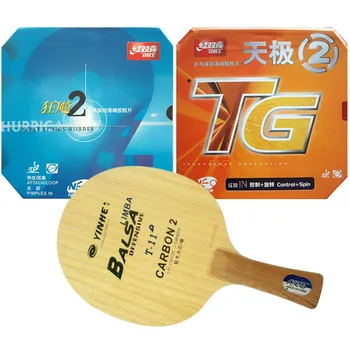 

Pro Table Tennis (PingPong) Combo Racket: Galaxy YINHE T-11+ with DHS NEO Hurricane 2 / NEO Skyline-TG2 FL