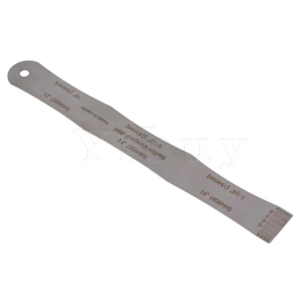 Yibuy Steel Fretboard Fingerboard Radius Gauge Ruler for