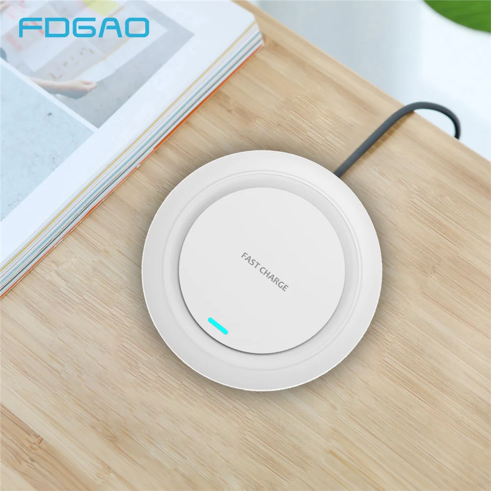 

FDGAO 10W Fast Qi Wireless Charger For iPhone X XS Max XR 8 USB Charger Quick Wireless Charging Pad For Samsung Note 9 8 S9 S8