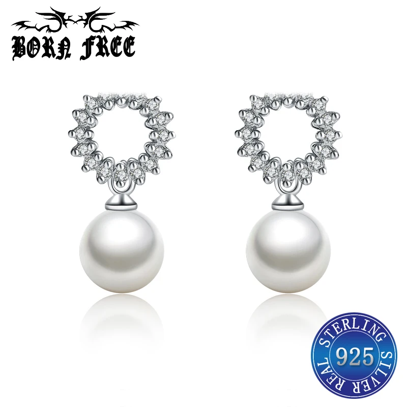 

925 sterling silver earrings fashion jewelry stud earings boucles d oreille femme girls earrings lot pendientes elegant large