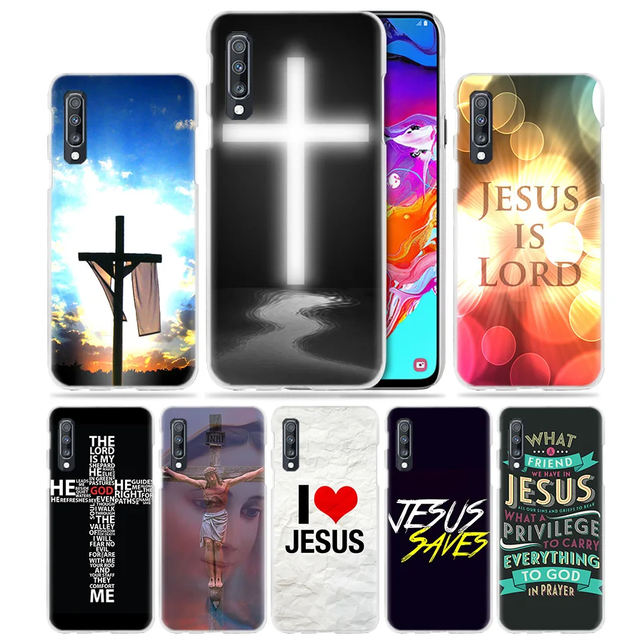 

Jesus Christ Case for Samsung Galaxy A50 A70 A20e A40 A30 A20 A10 A8 A6 Plus A9 A7 2018 Hard Clear PC Phone Coque Cover Fundas
