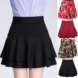 Летний Стиль Корейская версия юбки безопасности Высокая талия плиссированные универсальные короткая юбка мини-юбка Для женщин весной и