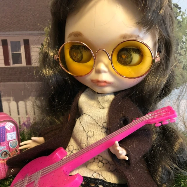 Doll Toy Cool Sunglasses For BJD Blyth American Grils Glasses Pet Toy Photo Prop Pet Glasses Toy Doll Sunglasses 4