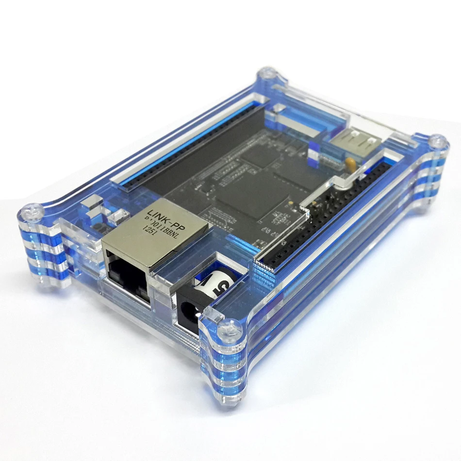 Для beaglebone черный/BB Черный корпус акриловые прозрачности два-цвет прозрачный + голубой оболочки синий корпус коробка