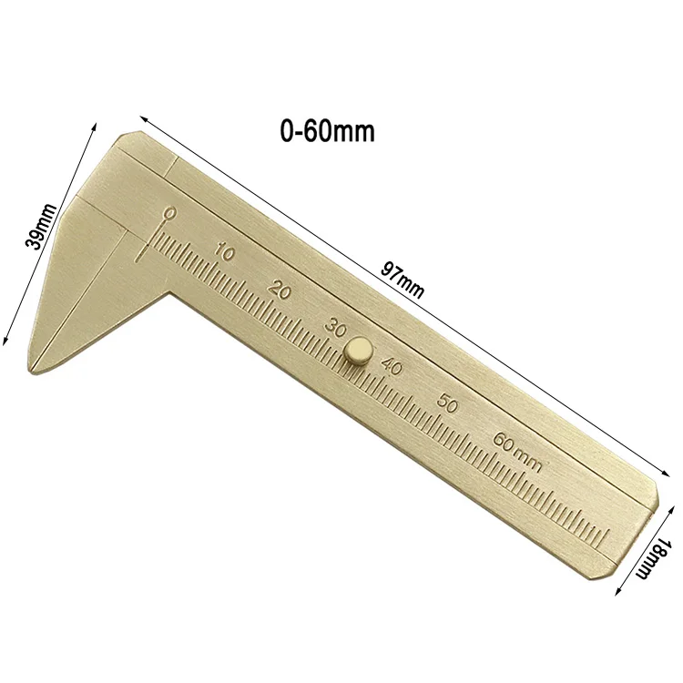Измерительный инструмент карманный 0-180 мм Мини Твердый латунный скользящий Калибр двойной масштаб штангенциркуль портативный инструмент