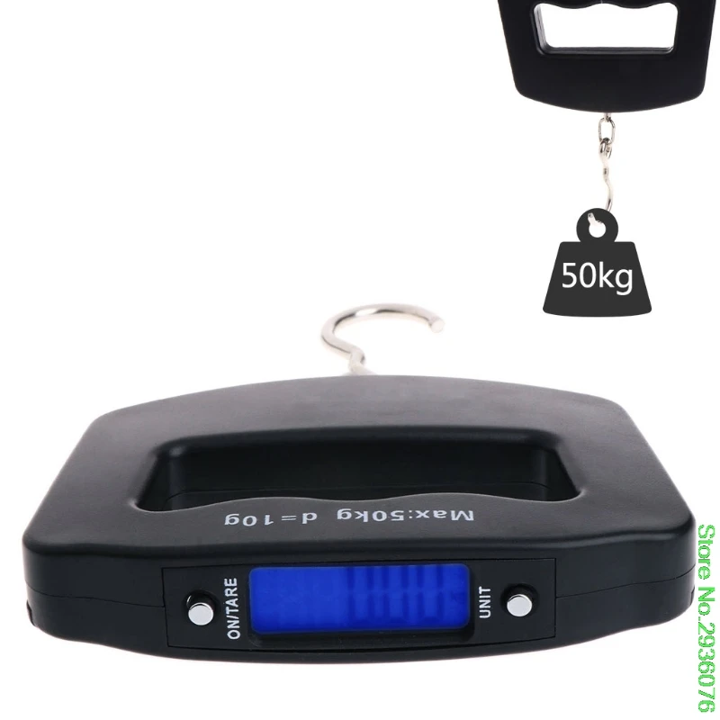 

New Arrive Portable Digital Hand-held Scale 50Kg Baggage Fish Hook Hanging Electronic Scale Drop Shipping Support