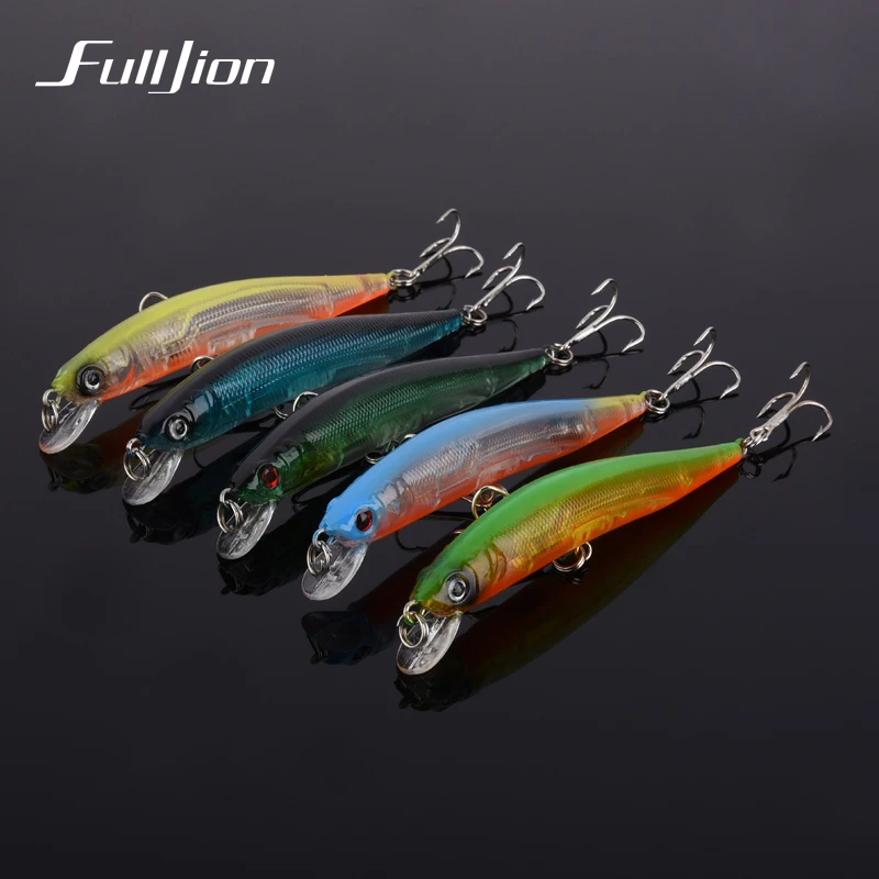 

Fulljion 5pcs/lot Fishing Lures Wobblers Minnow Hard Baits For Fishing Tackle Crankbaits Spinner With Hooks Pesca Isca 10cm 8g