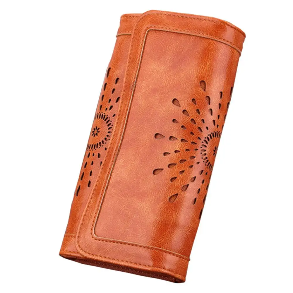 

Yfashion 3 Folding Female Wallet Fashionable Hollow Women Card Bag Ladies Long Purse