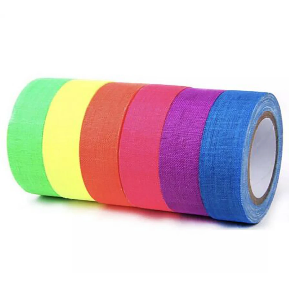 

6pcs/Set Luminous Tape Self-Adhesive Glow In The Dark Fluorescent Gaffer Tape Stage Art Magic Props Performance