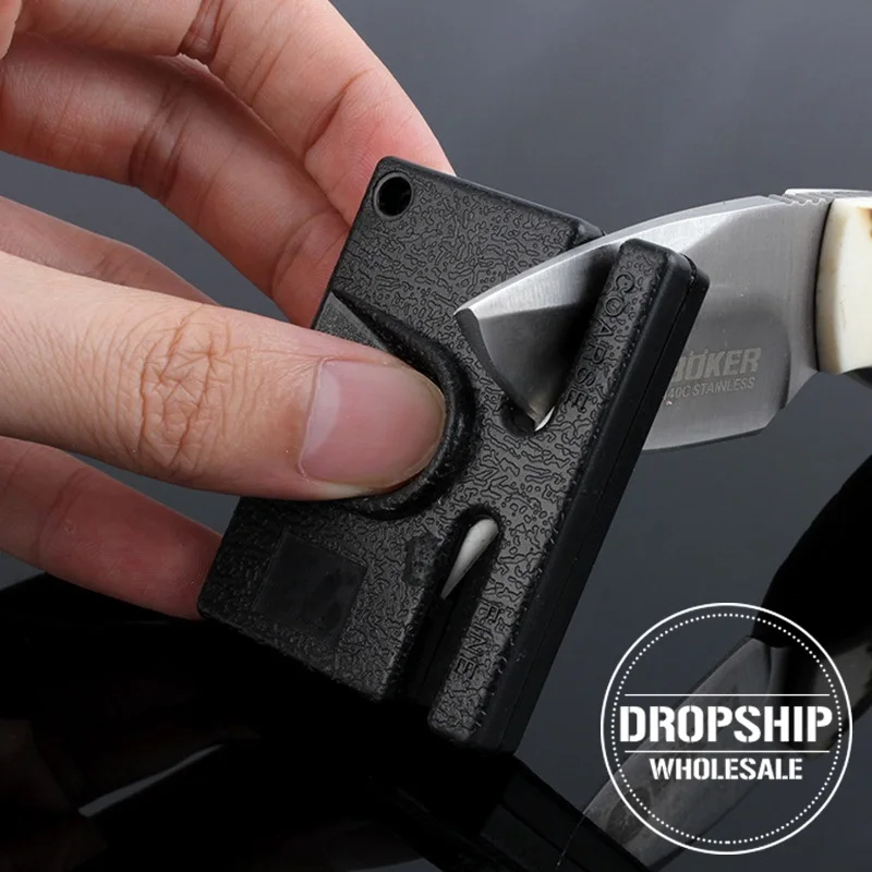 EDC Outdoor Knife Sharpener Camping Pocket Ceramic Grinder Hone for