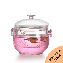 150 мл цветок сливы прозрачный термостойкий стеклянный чайник чайный стакан чайный набор кунг-фу Tieguanyin чай, гайвань чайная чашка чаша супница