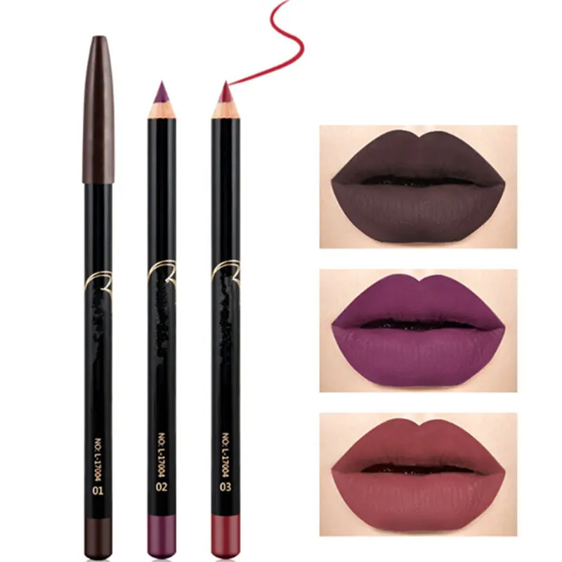 12 colors Multi functional Lipliner Pencil Long Lasting Waterproof Lip