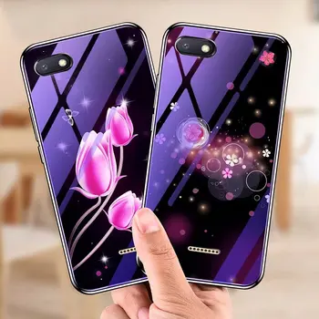 

30pcs/lot free shipping Luxury flower glass CASE Electroplate TPU frame back Cover For Xiaomi Mix 2S Redmi 6 6A 6PRO 5A Note 3