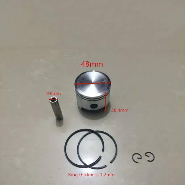 48F поршень комплект 1E48F 6300 2-х тактный 63CC Бензиновый Мотор ZYLINDER ПОРШНЕВЫЕ КОЛЬЦА, палец зажимы в сборе для земли, земельный шнек сверлы, бурильщик и т. д