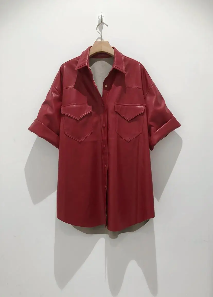 

2019 new ladies high quality fashion short sleeve lapel coat 0706