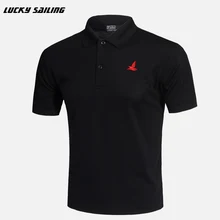 Brand 2020 New Men’s T-Shirts tops & tees Short Sleeve sports dress T shirt Cotton Golf shirt LUCKY SAILING Running Sports shirt