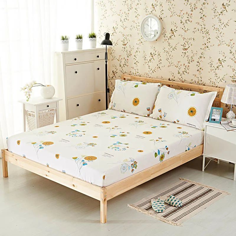 fashion printing fitted sheet twin size mattress cover for adults 100