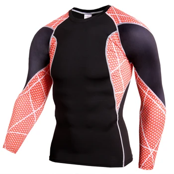 

Long Sleeve Men T-Shirt Fitness Compression Bodybuilding Shirt Breathable Quick Dry Sport Tops Running Sportswear Plus Size