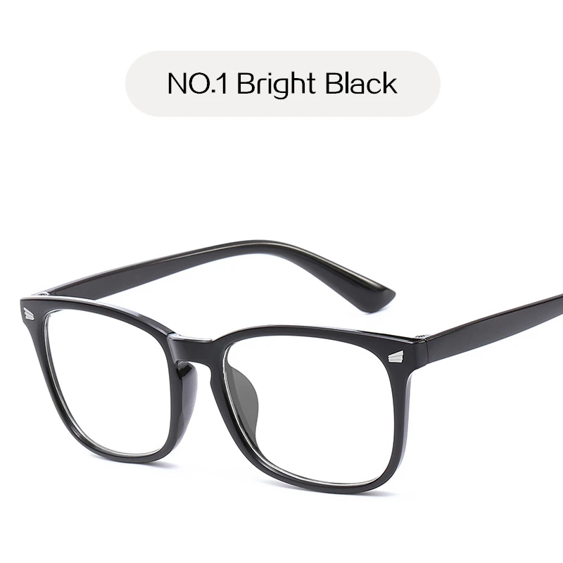 YOOSKE унисекс, синий светильник, блокирующие очки, для женщин и мужчин, негабаритный фильтр, уменьшает оправы для очков, для мужчин, компьютерные очки, очки - Цвет оправы: Bright Black