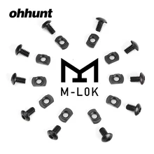 Ohhunt тактические стальные M-LOK 10 винтов и 10 гаек Замена Аллен гаечный ключ подходит для стандартных Keymod рельсовых секций