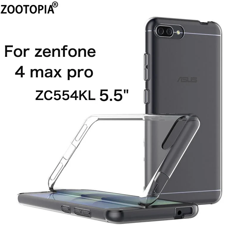 Мягкий ТПУ Прозрачный чехол для Asus Zenfone 4 MAX pro ZC554KL 5 &quotсиликоновый на Max plus Zc554kl