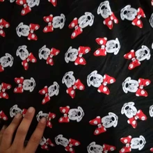 Трикотажное лоскутное изделие из хлопчатобумажной ткани «Минни Маус», детская одежда, пижамы ручной работы, текстиль, подарок