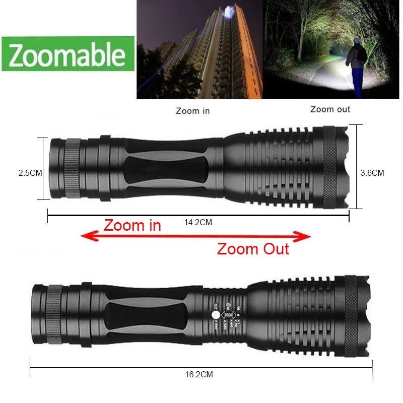 6000лм светодиодный фонарик ультра яркий фонарь XP-L-V6 L2 перезаряжаемый 5 режимов масштабируемый linterna zaklamp для езды на велосипеде и кемпинга