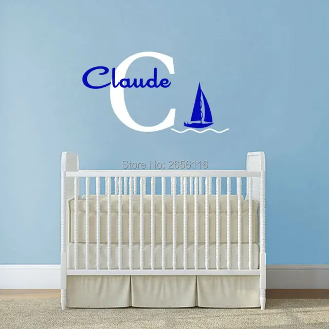 personalized baby names wall sticker capital letter wall decal