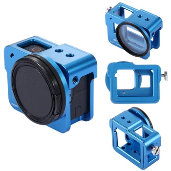 

PULUZ Blue Housing Shell CNC Aluminum Alloy Protective Cage with Insurance Frame & 52mm UV Lens for GoPro HERO /HERO6 /5