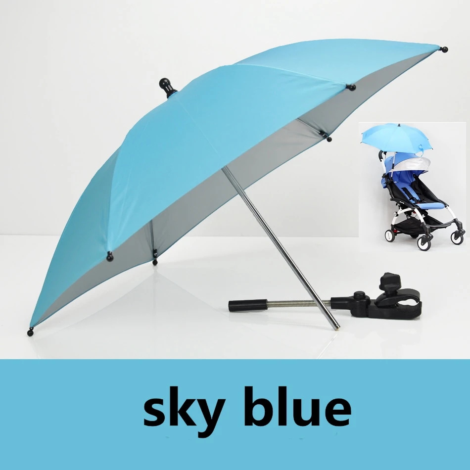 Одежда высшего качества Детские коляски зонтик Регулируемый складной Водонепроницаемый Зонт одноцветное Цвет укрепить Детские коляски Интимные аксессуары