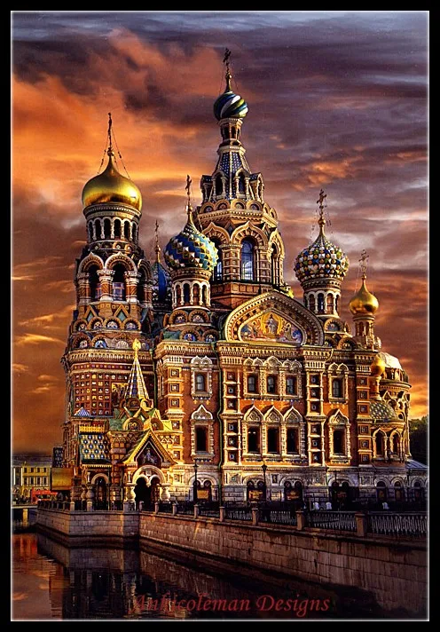 

Embroidery Counted Cross Stitch Kits Needlework - Crafts 14 ct DMC Color DIY Arts Handmade Decor - Cathedral of St. Petersburg