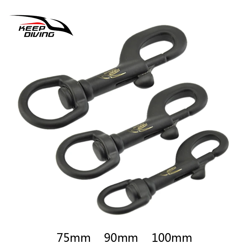 

KEEP DIVING 75/90/100MM 316 Stainless Steel Bolt Snap Hook Clip Diving Hook BCD Accessories Diving Equipment