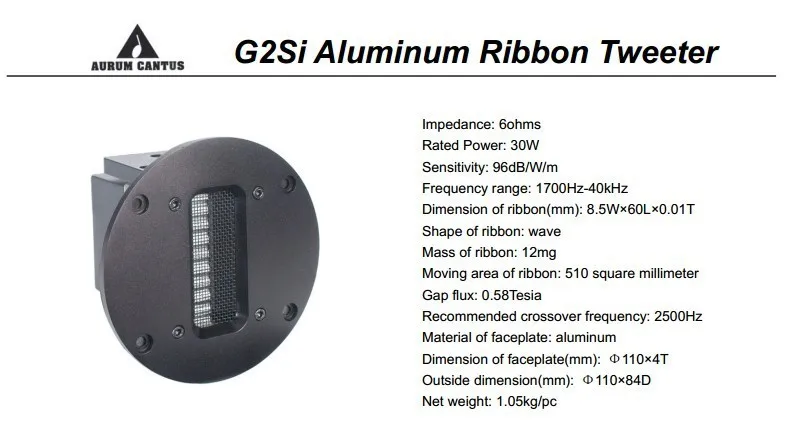 aurum cantus ribbon tweeter