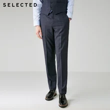 Выбранные Для мужчин мужской шерстяной плед прямой классический крой брюк T | 41836C503