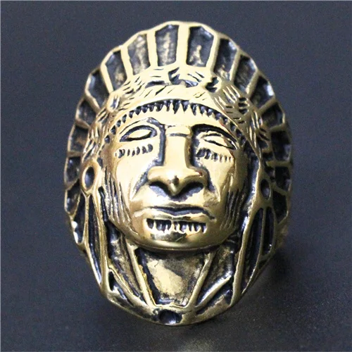 Wonderful Design Biker Ring Gold Black Indian Top Quality 316L Stainless Steel Cool Mens | Украшения и аксессуары