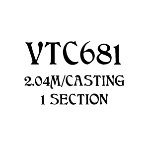 KUYING Витаминная морская 1 секция 2,04 м 6'" медленная отжимная карбоновая спиннинговая Приманка Удочка трость FUJI Pole винтовые кольца - Цвет: VTC681