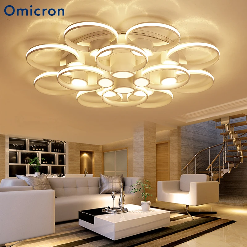 

Omicron LED Ceiling Lights Ironware Acrylic High Brightness Creativity Warm For Bedroom Remote Control Home Decoration Lamp