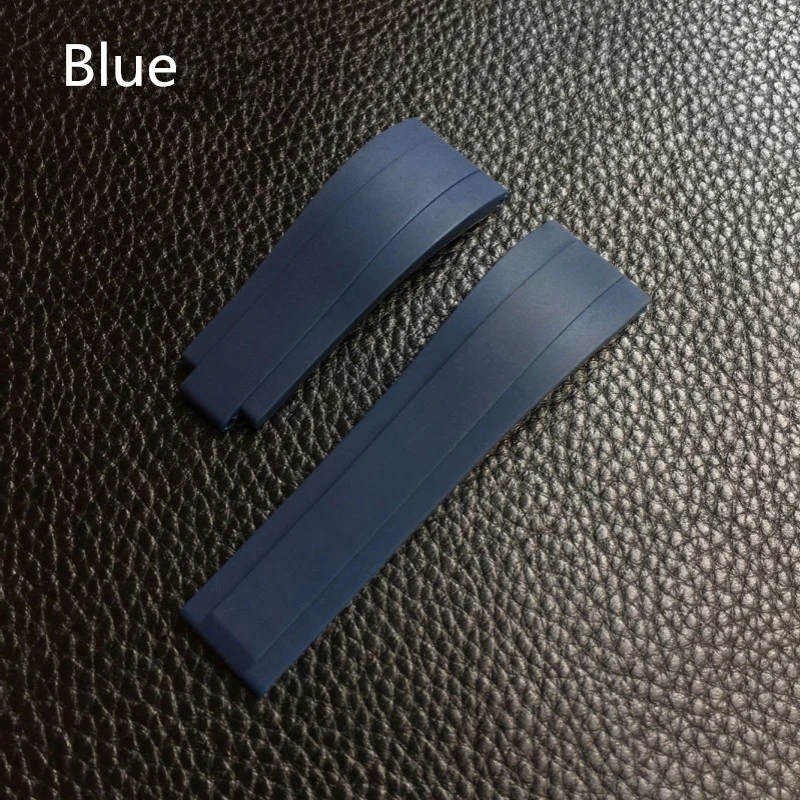 MERJUST Brand 20 21mm Black Blue Green Red White Gray Silicone Rubber Watchband For Role strap Daytona Submariner GMT OYSTERFL
