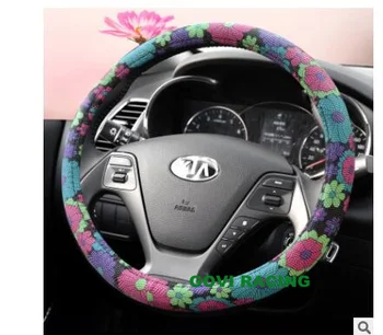 

silicone car Steering wheel cover leather 38cm steering-wheel cover volant voiture universel accessories direksiyon kilifi deri