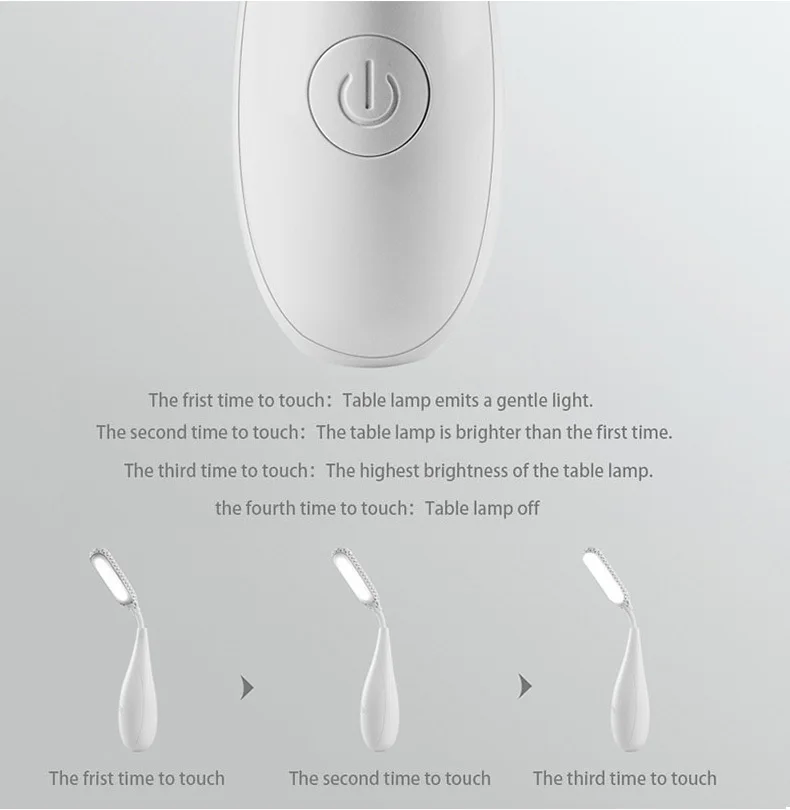 Современные настольные лампы светодио дный Защита глаз сенсорный переключатель настольная лампа USB Перезаряжаемый Ночной свет