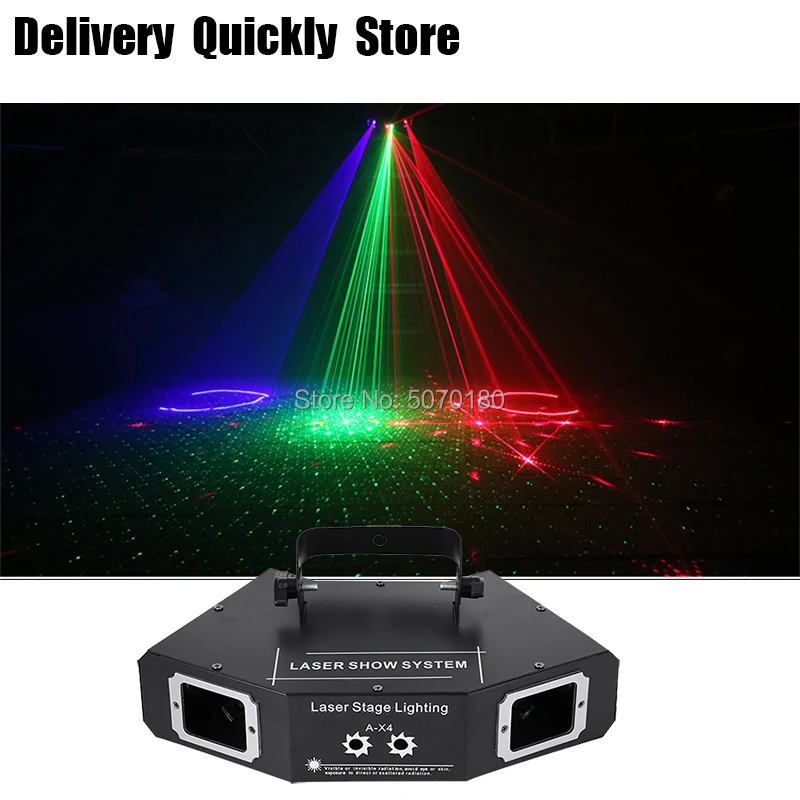 DJ Dance Bar coffee Xmas лазерный диско 4 Len RGB лазерные изображения линии сканирует lazer