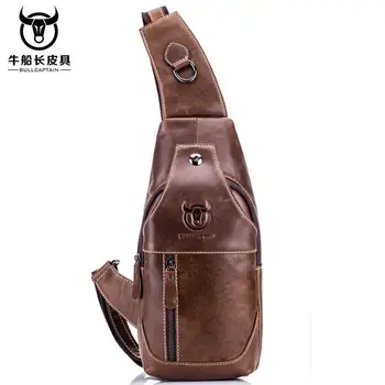 

050618 new hot man chest bag male leather messenger bag