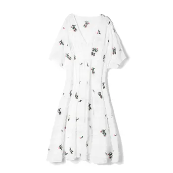 

Summer Cotten Maternity Dresses Comfortable Embroidery Style Loose Maternity Clothes For Pregnant Women Christmas Gift Z780