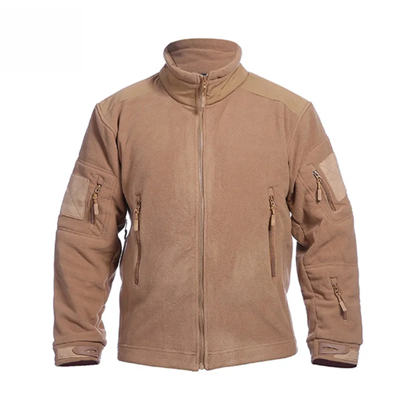 Мужская Флисовая куртка с воротником стойкой размеры до 3XL|tactical jacket|military winter