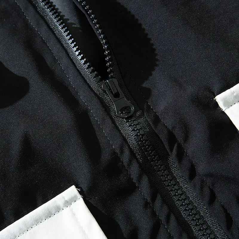 Men Hip Hop Streetwear Hooded Jacket Coat Retro Spring 2019 Harajuku Jacket Windbreaker Color Block Zip Up Track Jacket Hoodie Men Hip Hop Streetwear Hooded Jacket Coat Retro Spring 2019 Harajuku Jacket Windbreaker Color Block Zip Up Track Jacket Hoodie